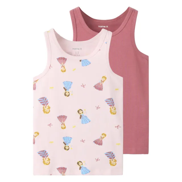 NAME IT MINI hemden met print set van 2 roze Roze/lichtroze