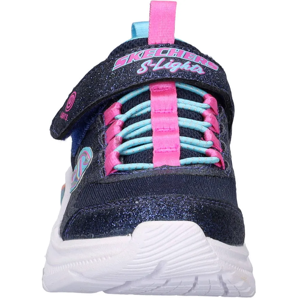 Skechers S-Lights sneakers met lichtjes - blauw/roze, foto 4
