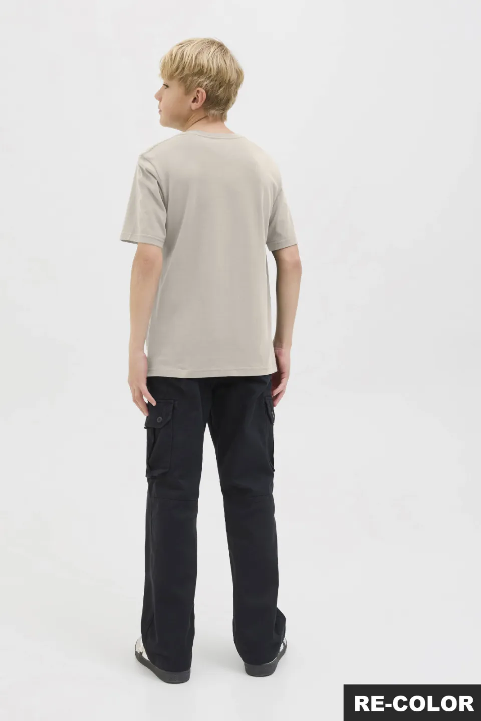 Jack & Jones junior T-shirt beige met tekst, foto 3