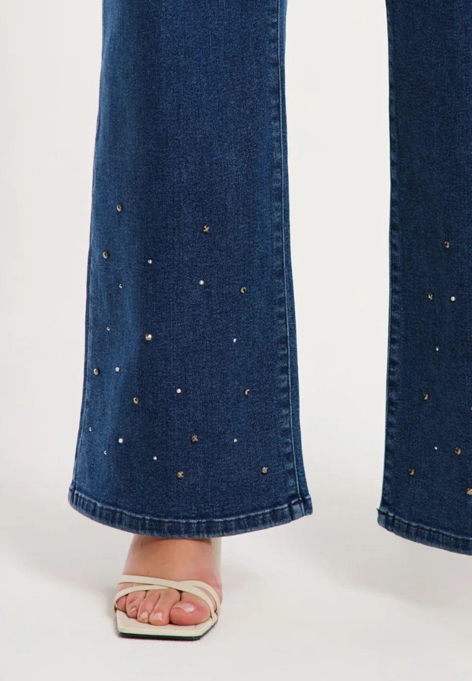 Yoek high waist wide leg jeans medium blue denim, foto 7