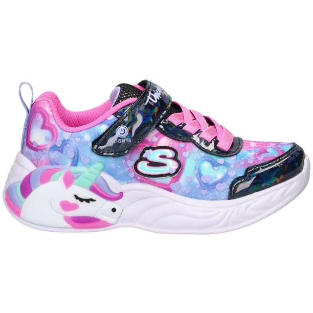 Skechers Unicorn Dreams sneakers met lichtjes - blauw/roze