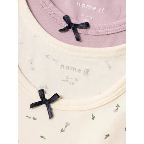 NAME IT MINI hemden met print beige/paars, foto 4