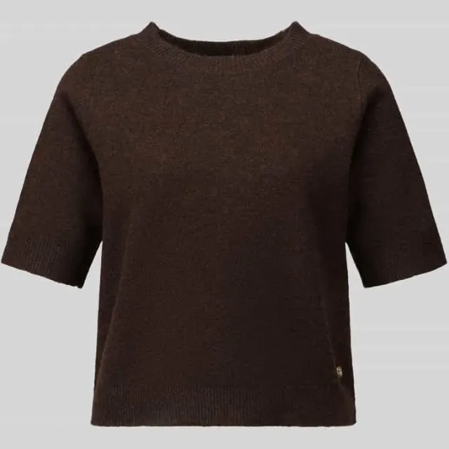 S.Oliver Regular fit pullover met wol Donkerbruin