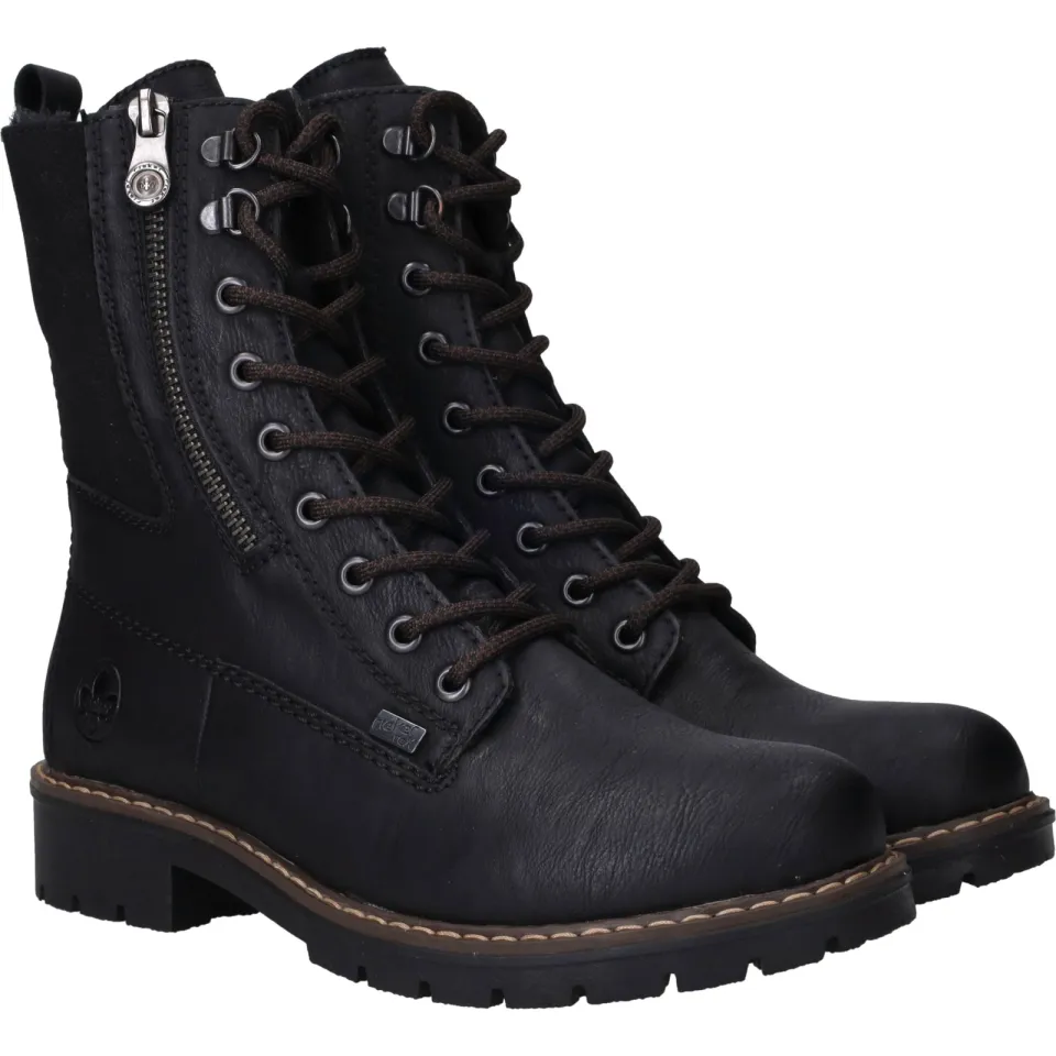 Rieker veterboots zwart, foto 3