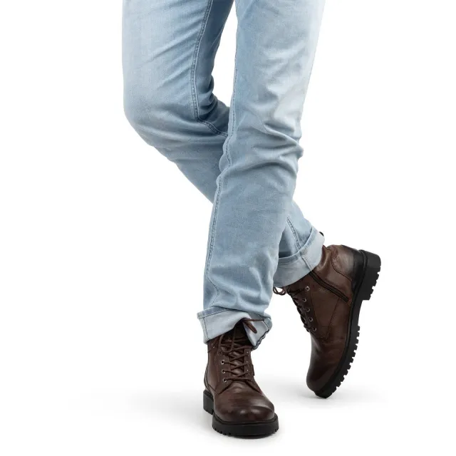 Poelman Toni leren veterboots bruin, foto 5