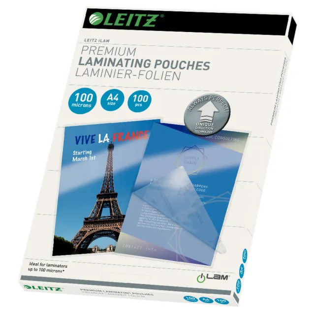 Leitz Lamineerhoes leitz ilam a4 2x100micron 100 stuks