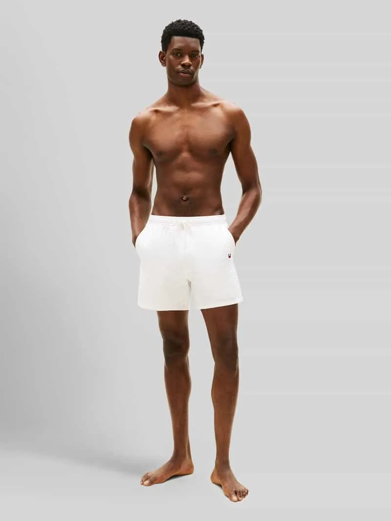 Tommy Hilfiger Zwembroek met labelprint Beige