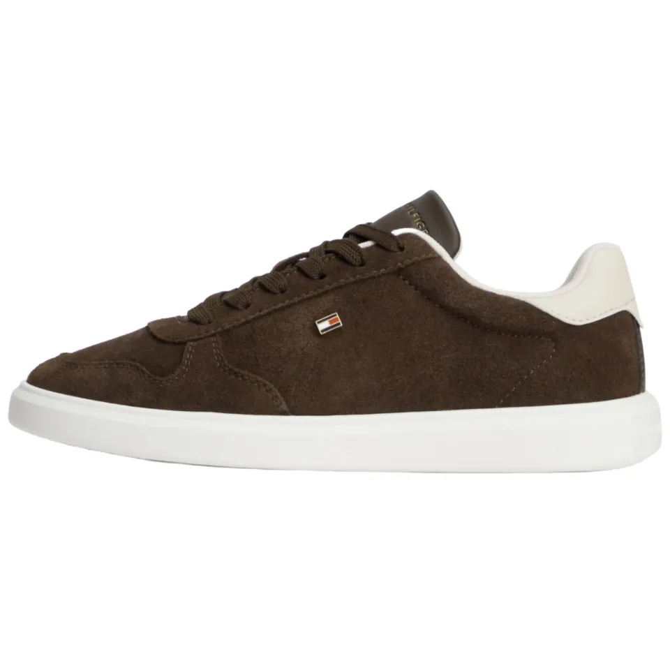 Tommy Hilfiger suède sneakers met logo - bruin, foto 5