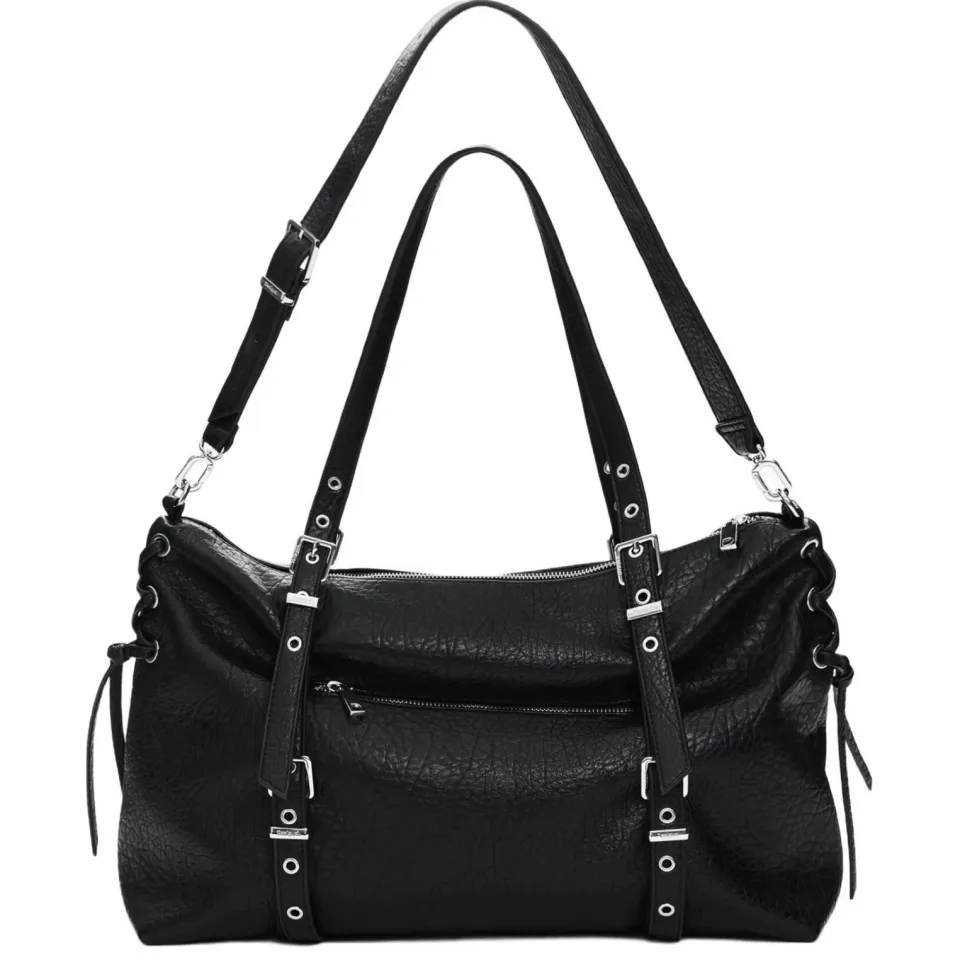 Desigual Half Logo Lanuza shopper schoudertas zwart, foto 4