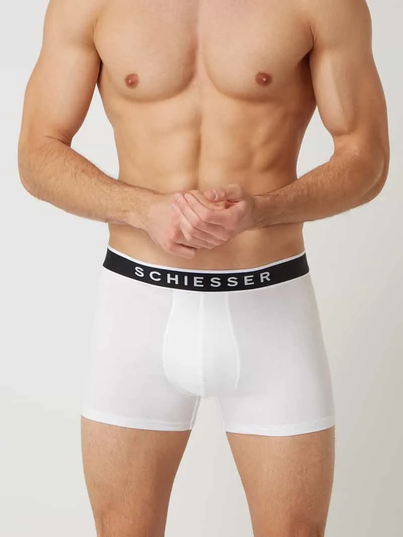 Schiesser Boxershort met stretch in set van 3 Wit