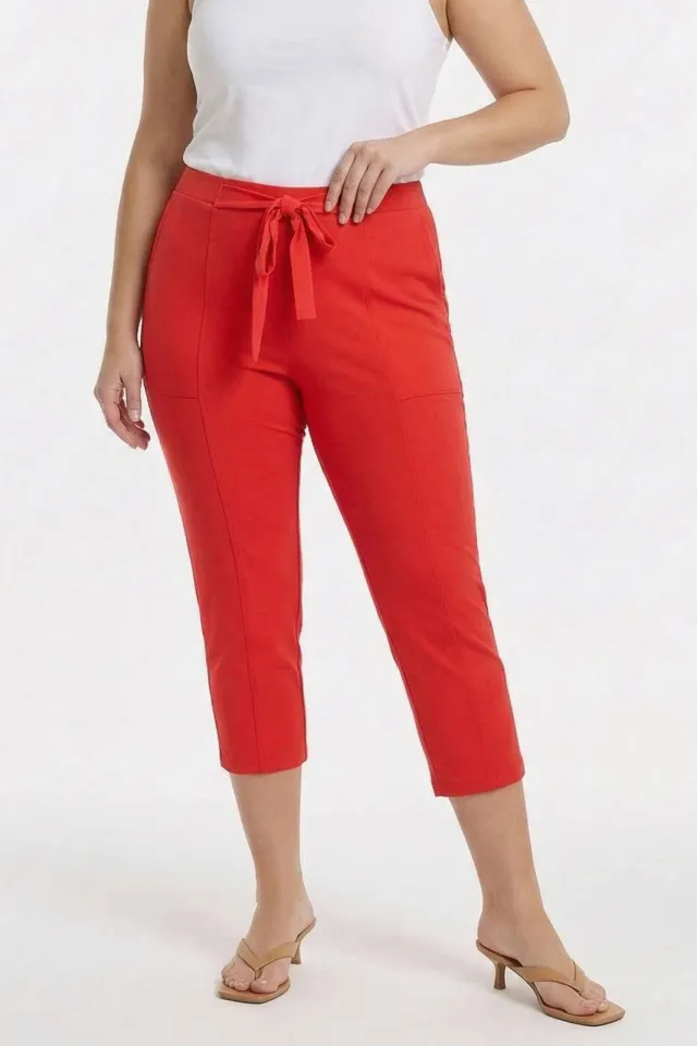 Yoek Capri broek rood, foto 5