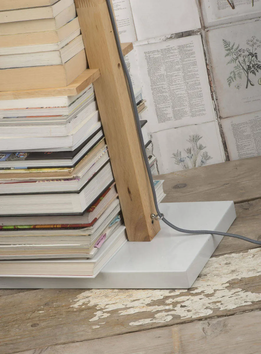 It's About Romi Vloerlamp ijzer/wood Cambridge v. boeken h.168cm/kap dia.30xh.32cm, naturel/wit, foto 5