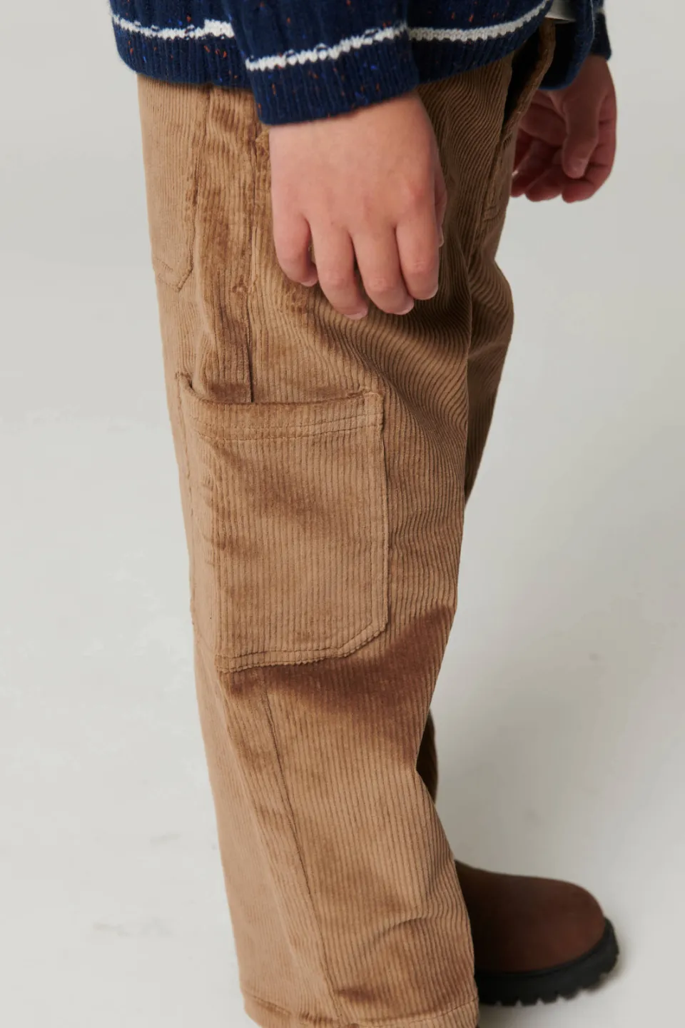 Copenhagen Colors corduroy cargobroek bruin, foto 6