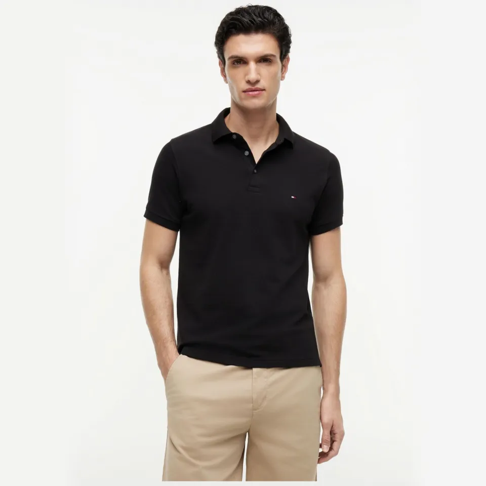 Tommy Hilfiger slim polo zwart, foto 3