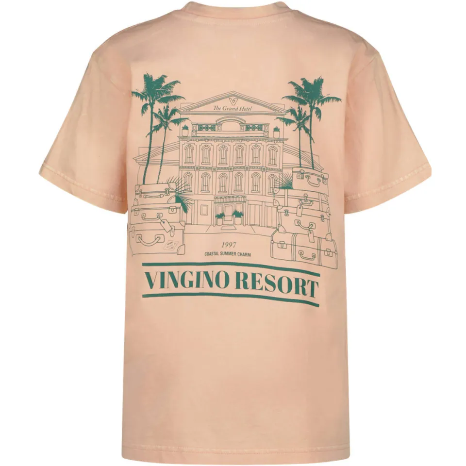 Vingino t-shirt met backprint zachtoranje, foto 3