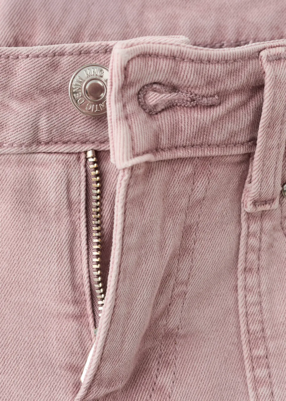 Mango TEEN straight leg jeans met studs - roze, foto 6
