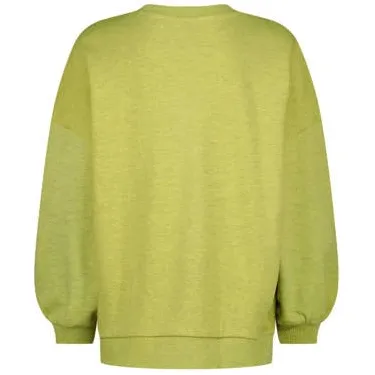 Vingino oversized sweater - limegroen Meisjes Katoen Ronde hals Effen, foto 2