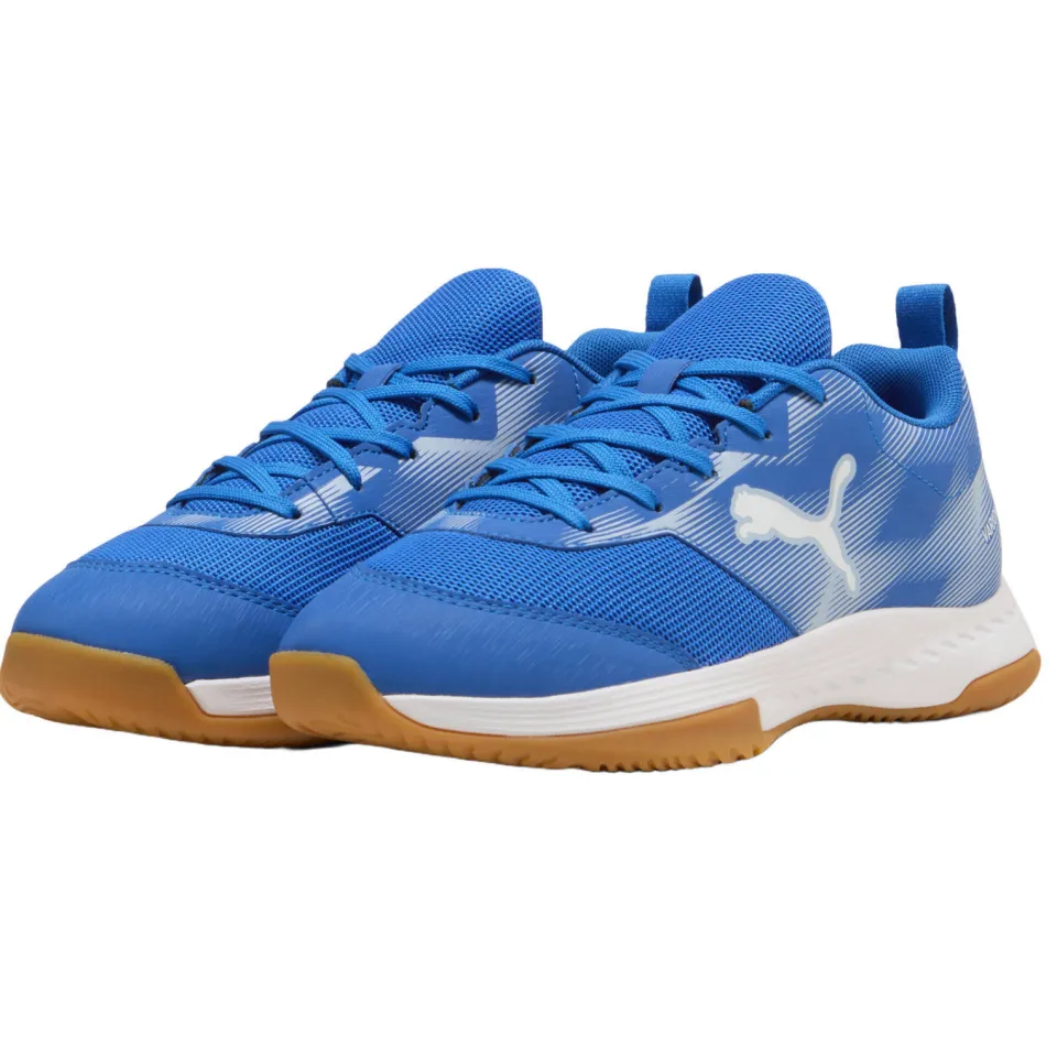 Puma Varion junior imitatieleren voetbalschoenen - kobaltblauw/wit, foto 3