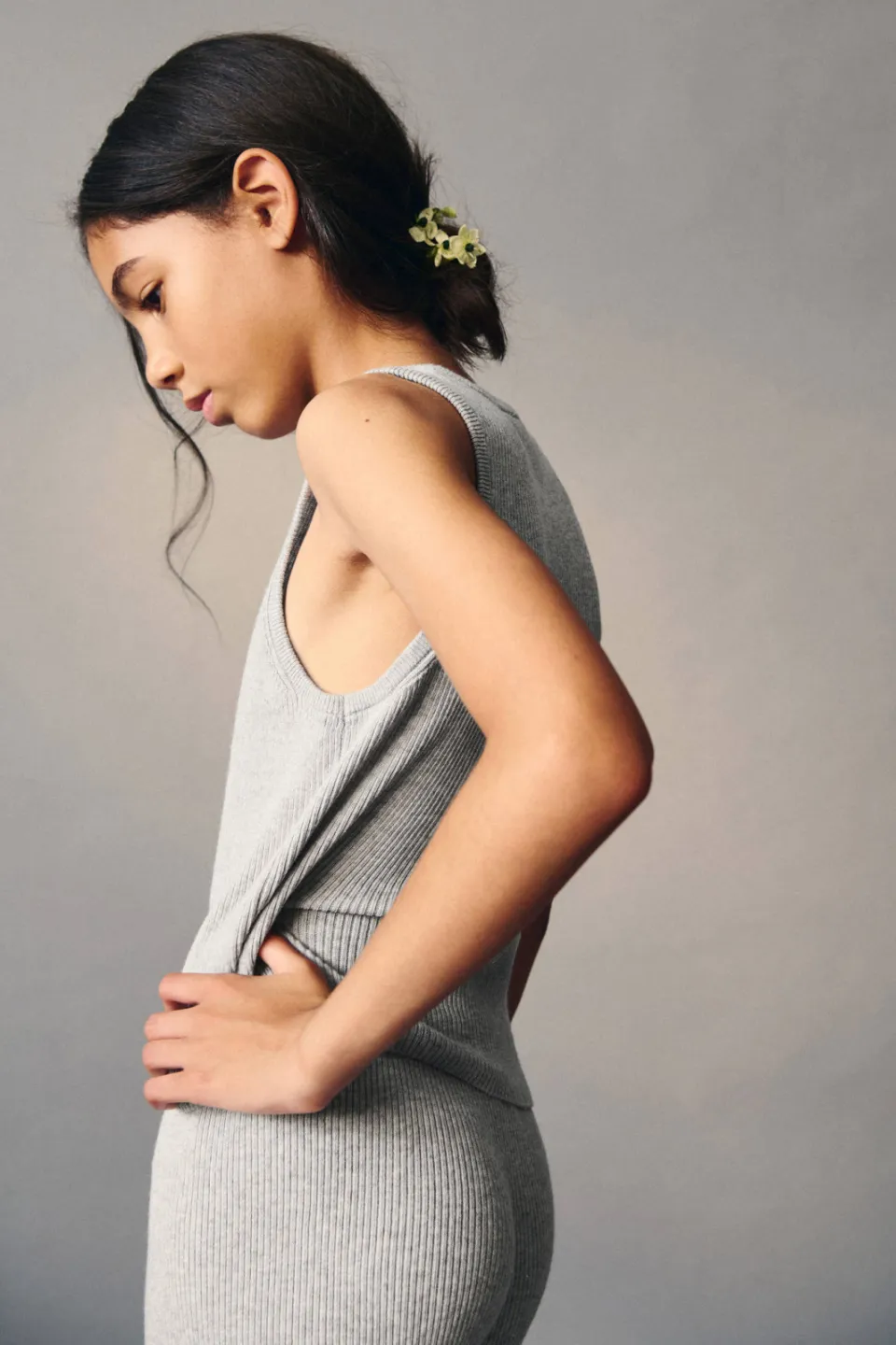 Mango tanktop lichtgrijs, foto 4