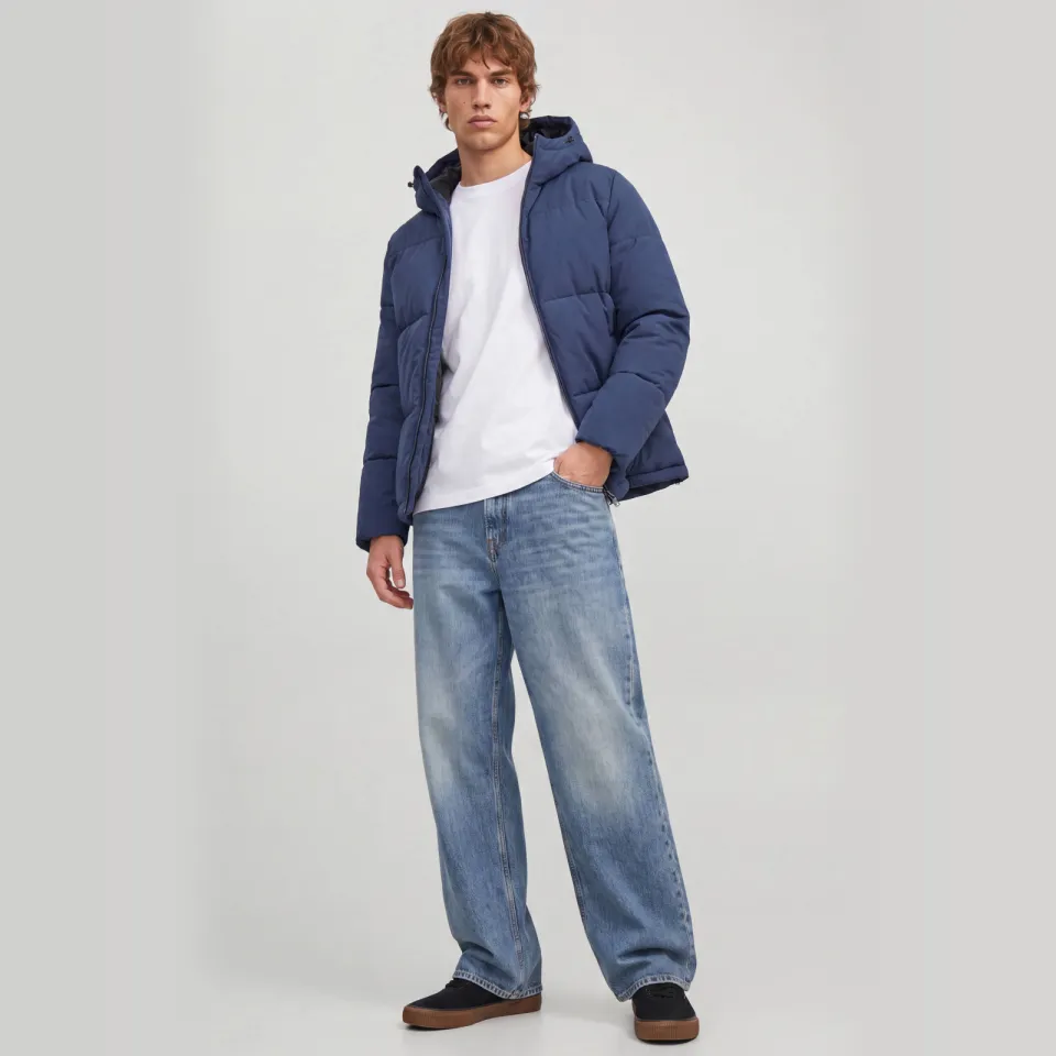 Jack & Jones Galaxy puffer winterjas donkerblauw sky captain, foto 3