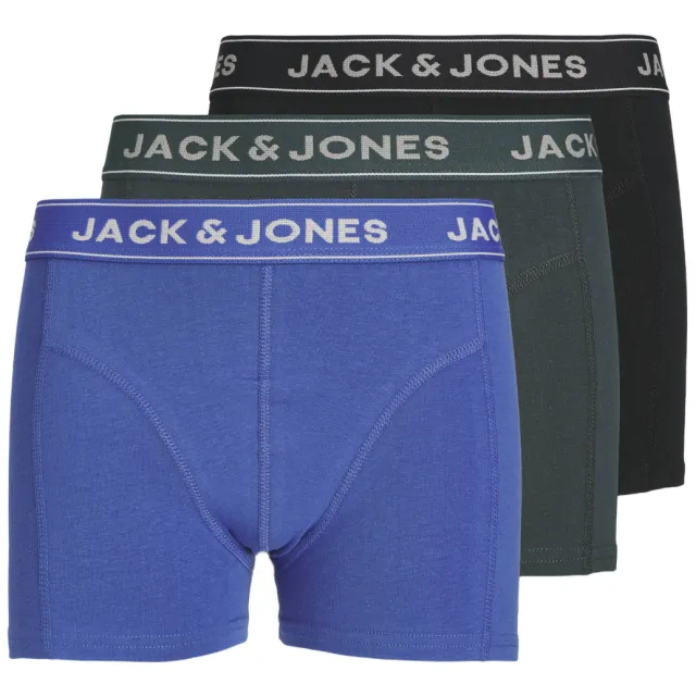 Jack & Jones boxershorts set van 3 blauw/groen/zwart, foto 2
