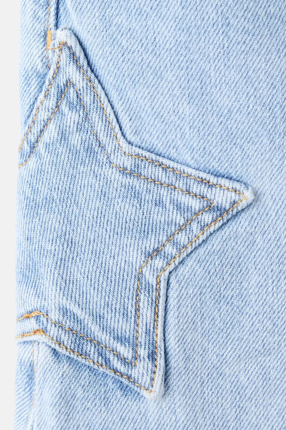 Mango korte spijkerrok met sterren lichtblauw light blue denim, foto 5