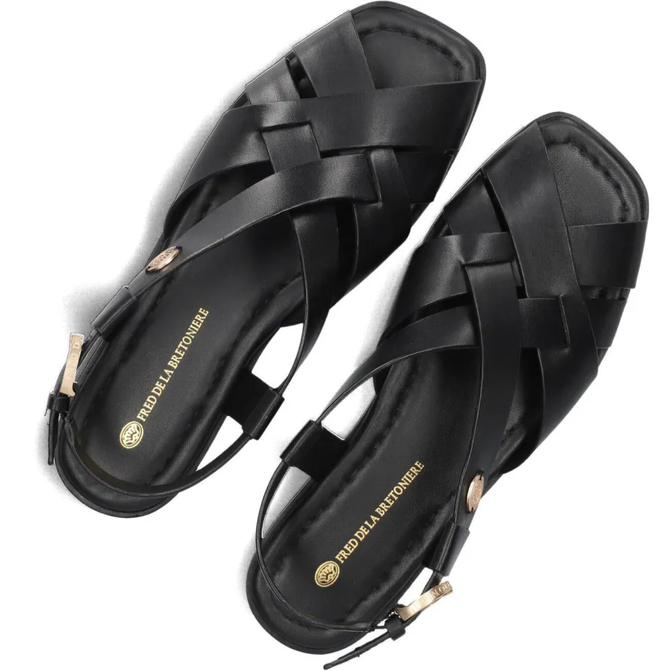 Fred de la Bretoniere Sandalen Gitel Cross Zwart, foto 3