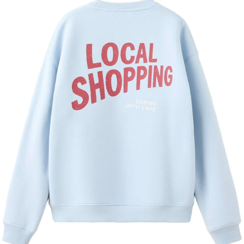 Mango Kids sweater met tekst - lichtblauw, foto 2