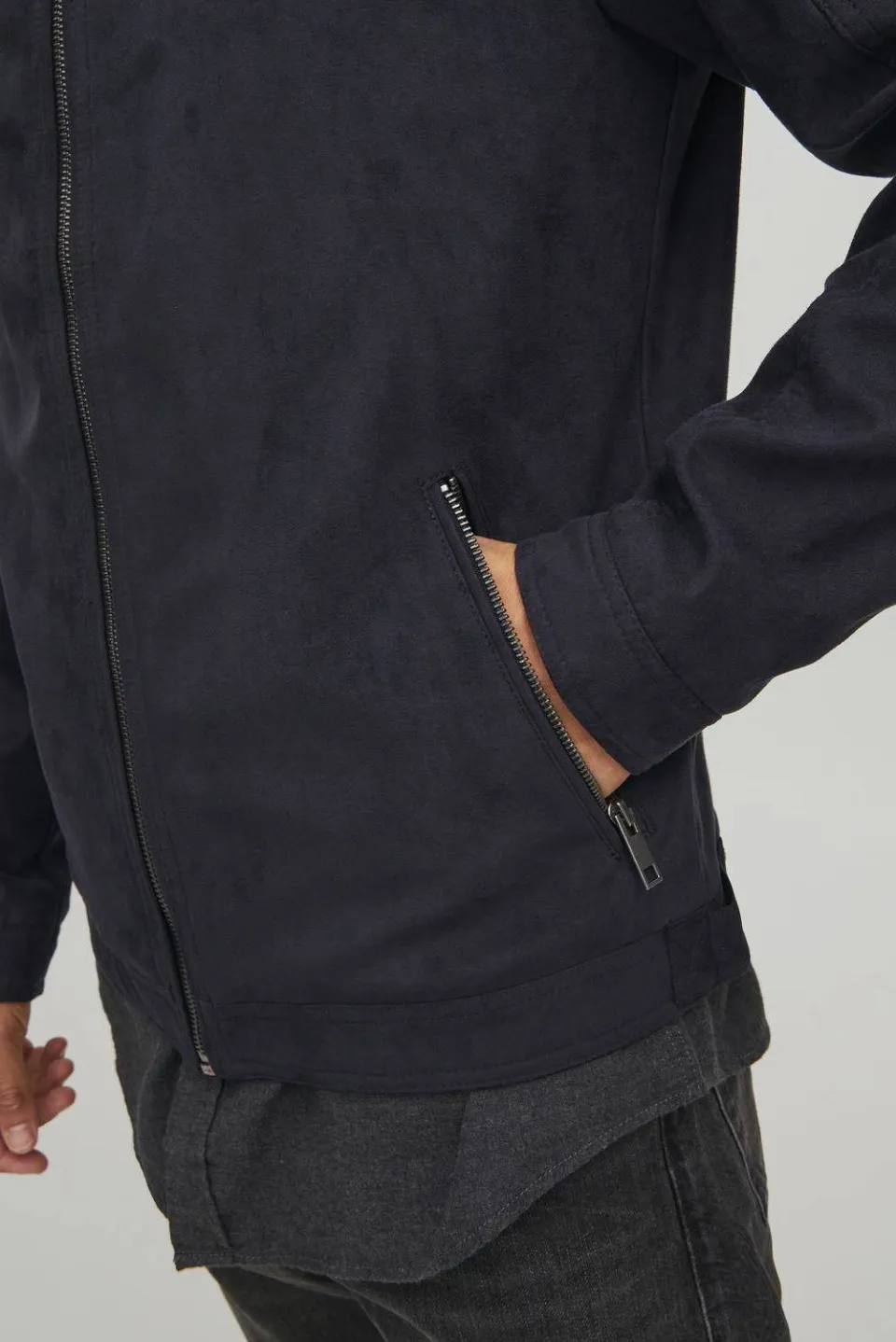 Jack & Jones ESSENTIALS imitatieleren bikerjack - zwart, foto 5