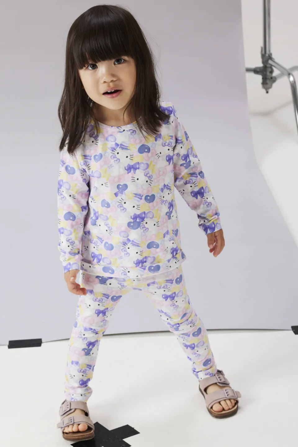 NAME IT MINI Hello Kitty slim legging roze Lichtblauw/roze