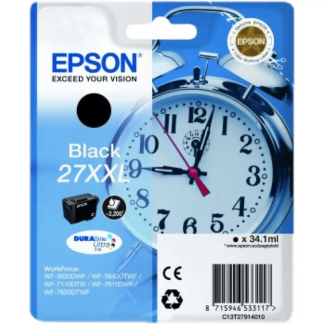 Epson 27XXL, Zwart (Alarmklok)