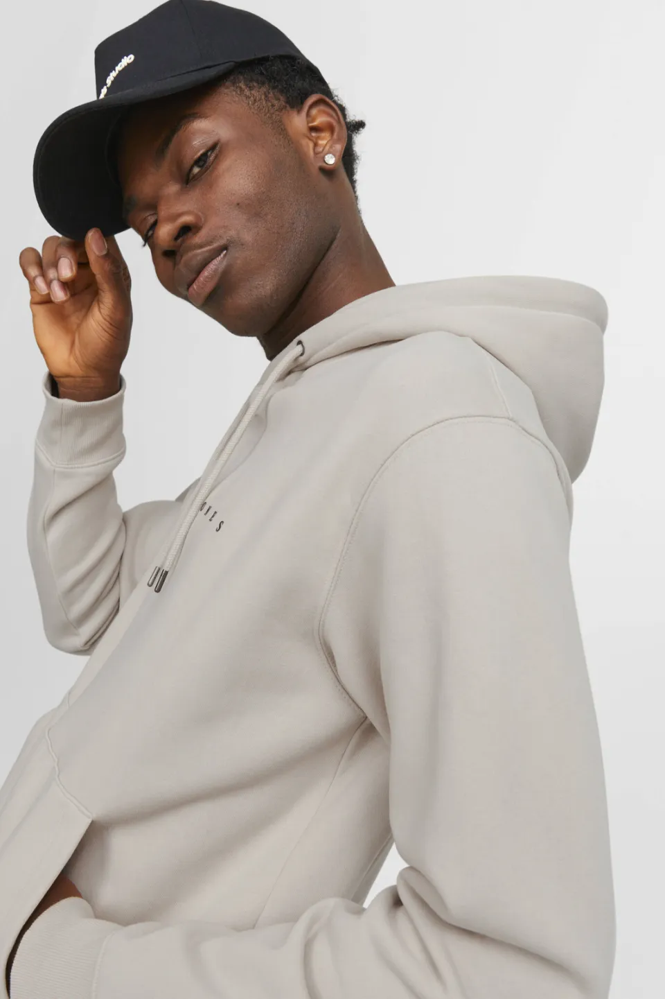Jack & Jones ESSENTIALS hoodie beige, foto 4