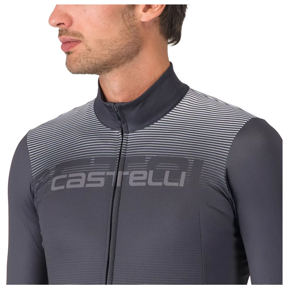 Castelli Apice Thermal fietsshirt lange mouwen grijs, foto 4