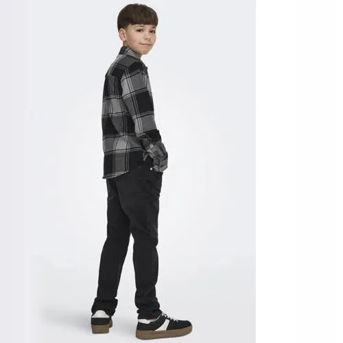 Only & Sons JUNIOR slim fit jeans black denim, foto 5