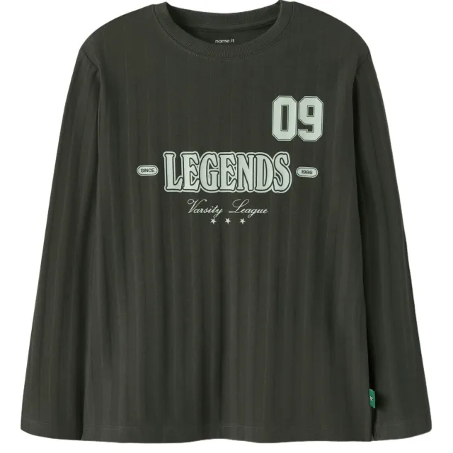 NAME IT longsleeve met backprint donkerbruin