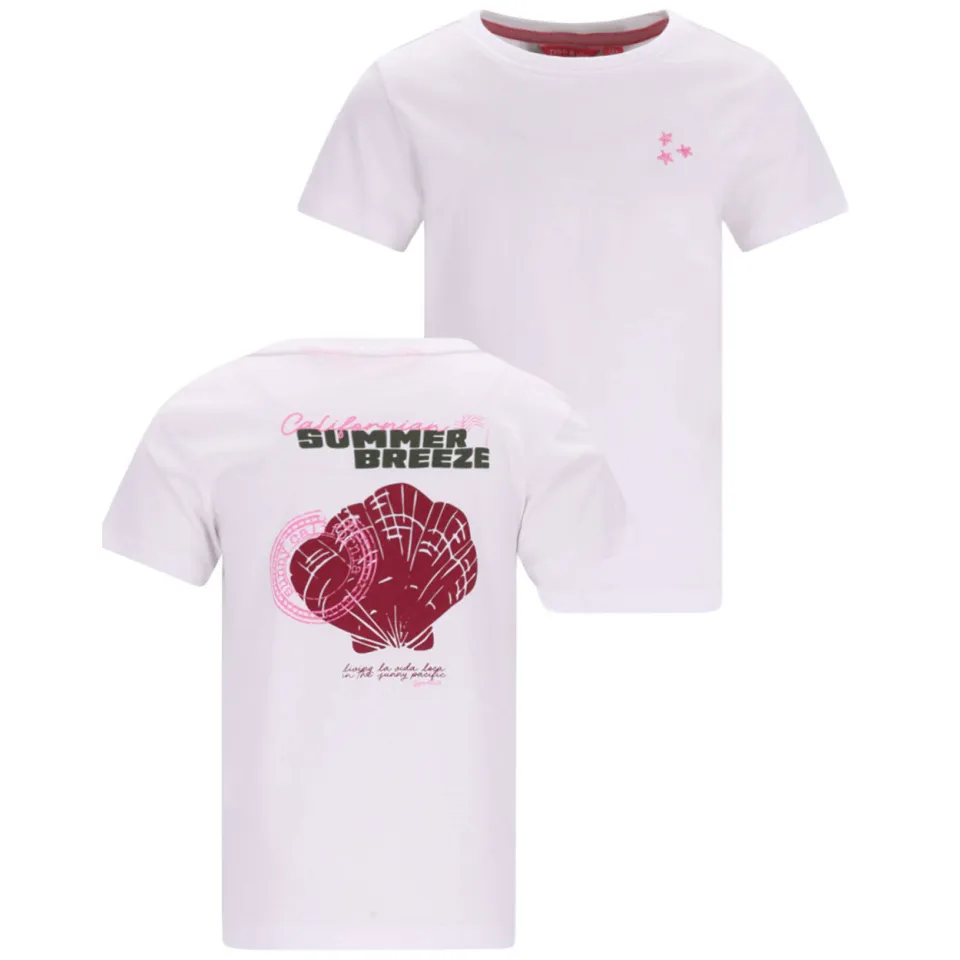 TYGO & vito jersey T-shirt met backprint wit, foto 4