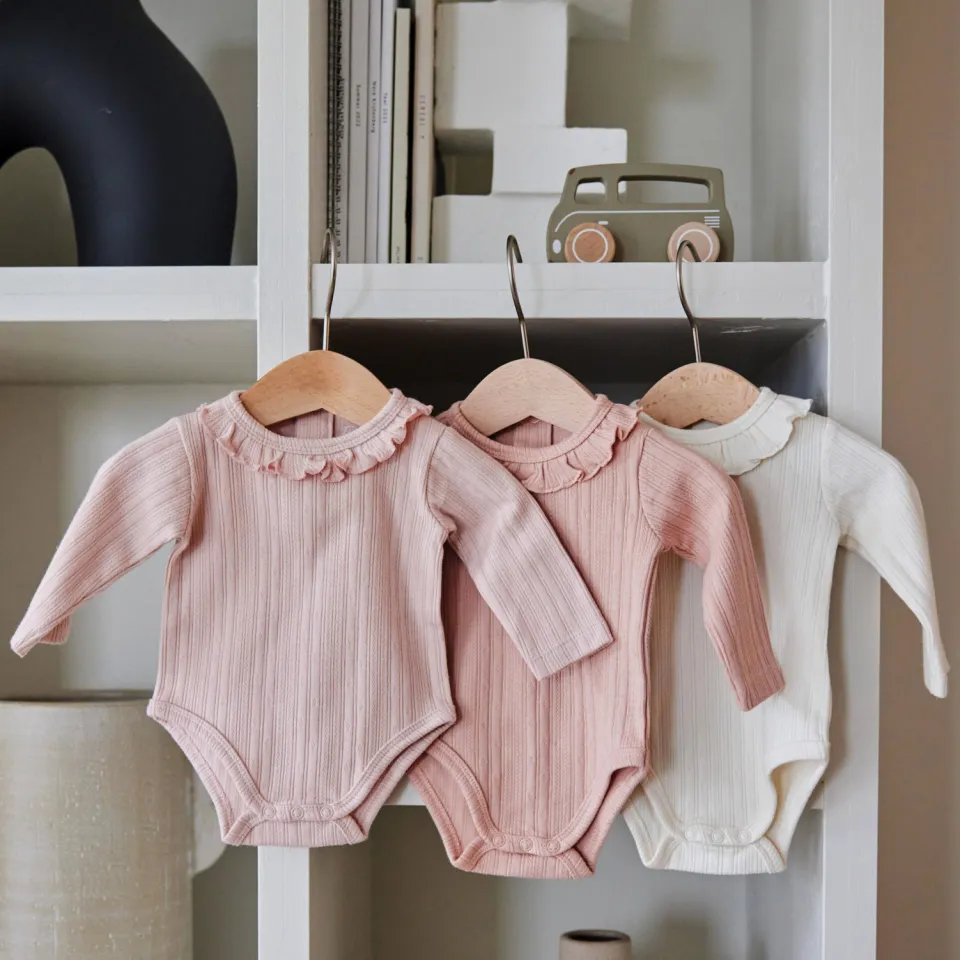 Dirkje romper - roze/wit (set van 3), foto 3