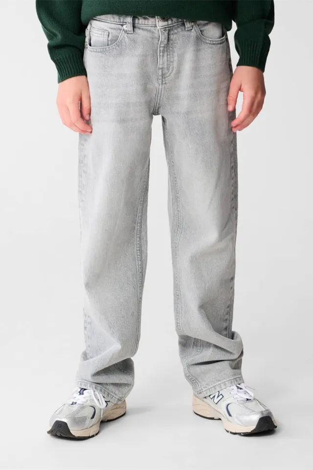 Shoeby baggy jeans - grey denim Lichtgrijs