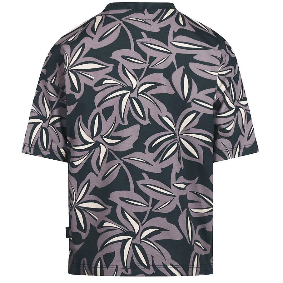 Koko Noko t-shirt donkerblauw met bloemenprint, foto 3