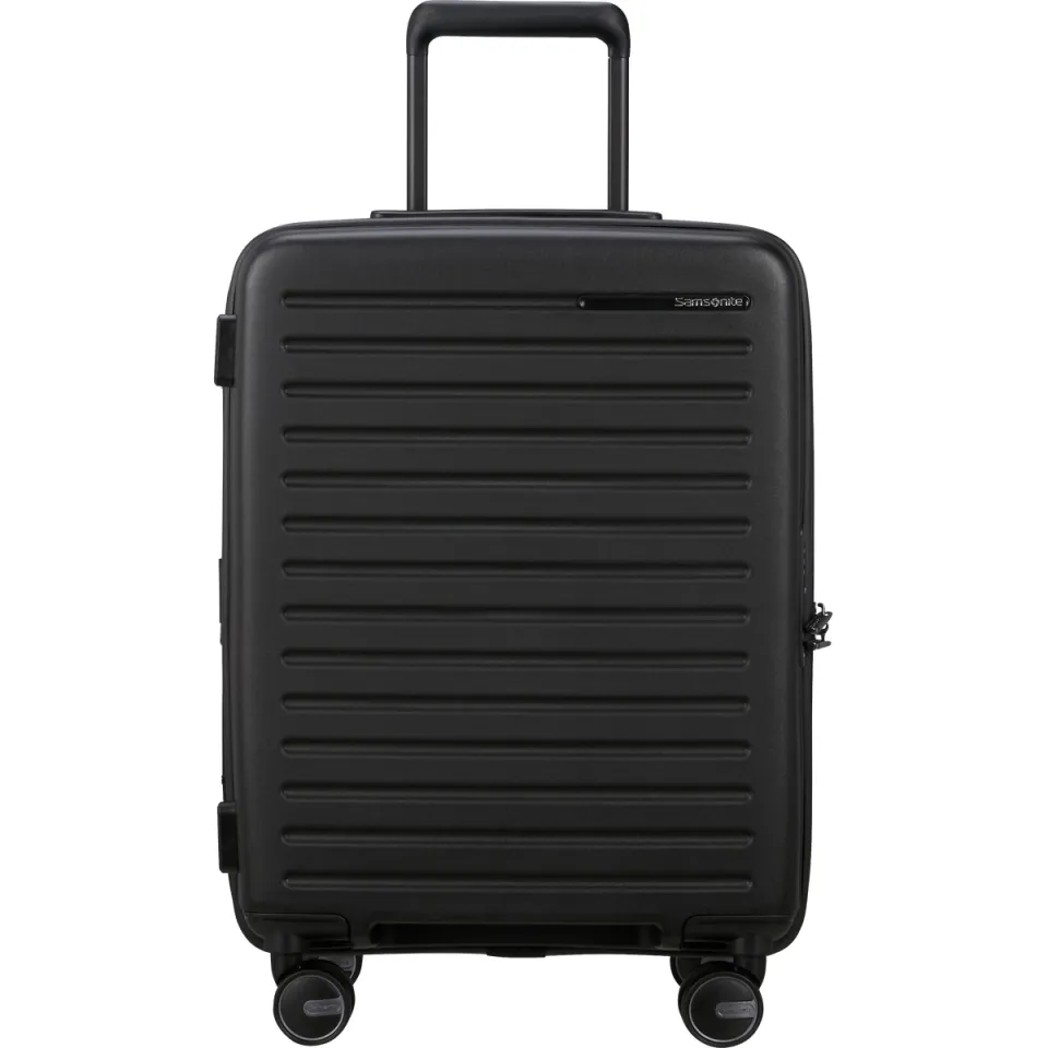 Samsonite Restackd Spinner 55 cm handbagagekoffer zwart, foto 2