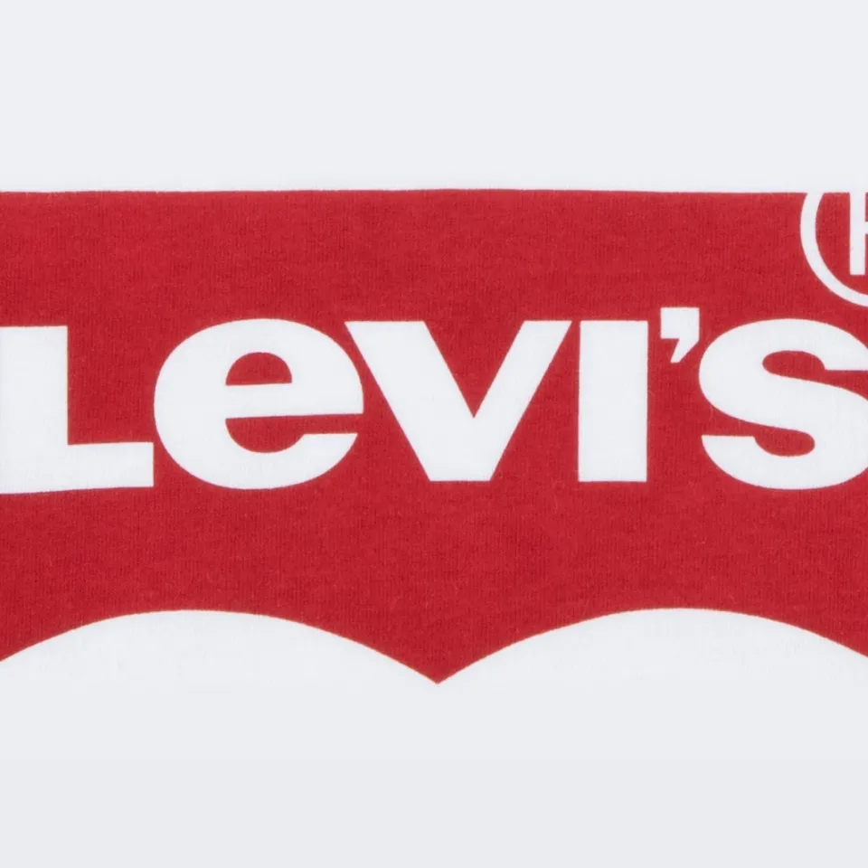 Levi's T-shirt Batwing met logo wit/rood, foto 5
