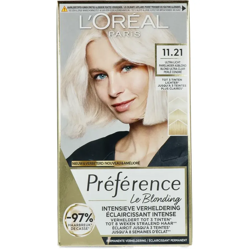 L'oréal Préférence Le Blonding 11.21 ultra licht parelmoer asblond, foto 3
