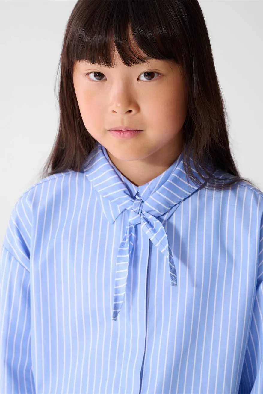 Shoeby gestreepte blouse blauw wit, foto 7