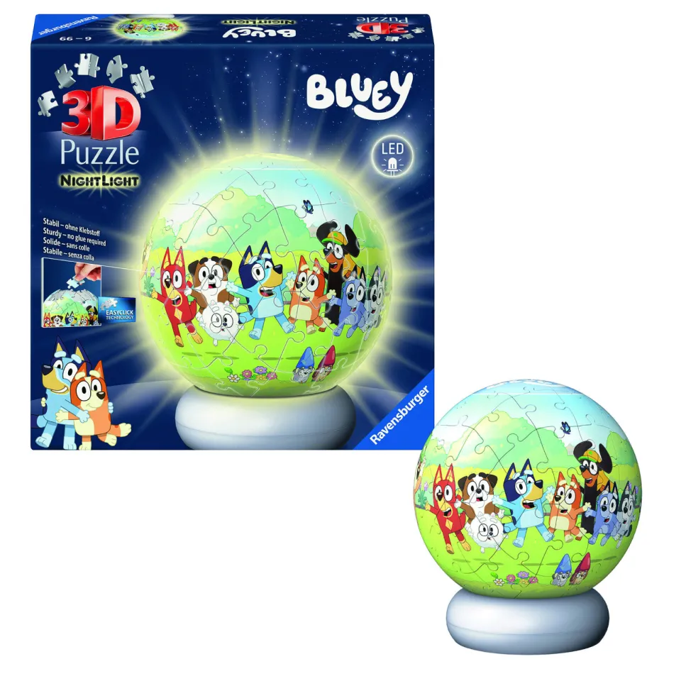 Ravensburger 3D Puzzle NightLight Bluey - 72 stukjes, foto 6