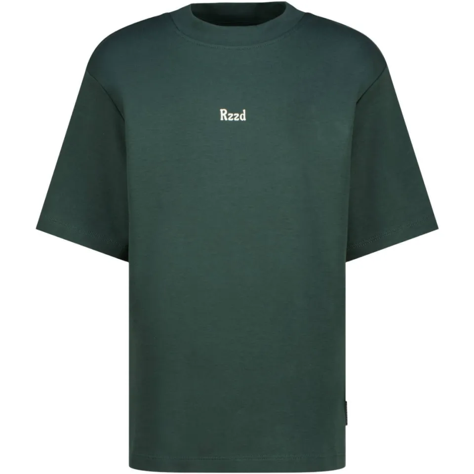 Raizzed boxy T-shirt donkergroen, foto 2