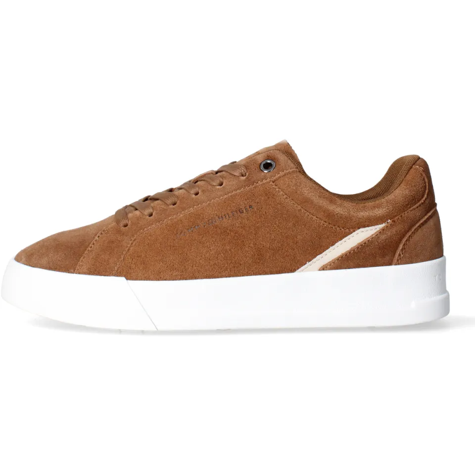 Tommy Hilfiger TH Court Premium sneaker bruin, foto 2