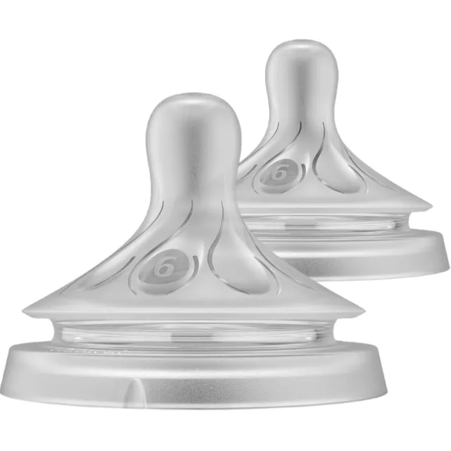 Philips Avent Flesspeen Natural Response 6+ mnd Flow 6 Papspeen SCY966/02 2 stuks