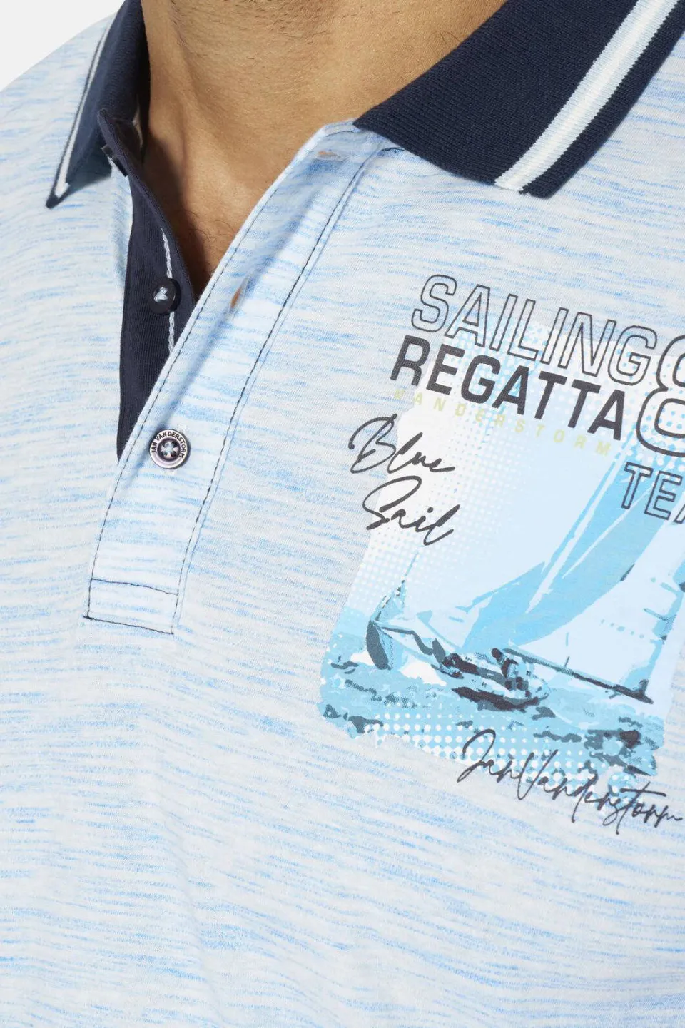 Jan Vanderstorm +FIT Collectie regular polo GILGI wit, foto 5