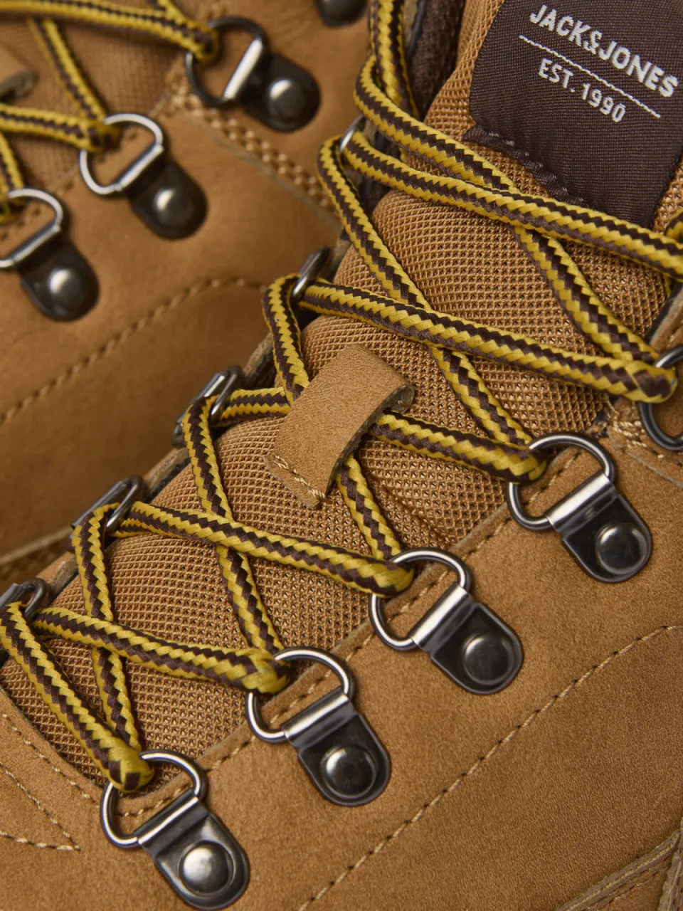 Jack & Jones imitatieleren veterboots met profielzool - cognac, foto 6