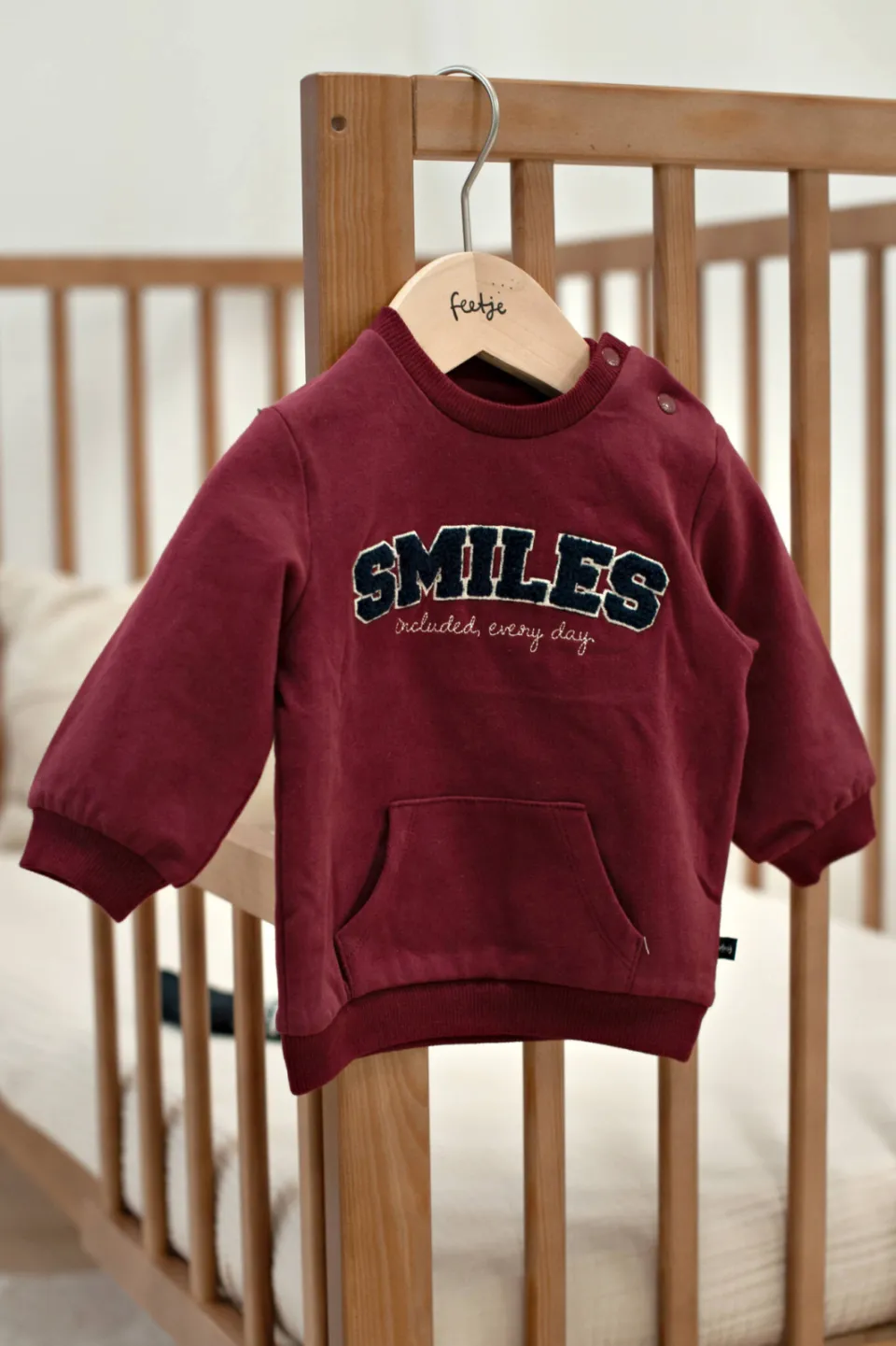 Feetje sweater Built for Fun met tekst - bordeaux, foto 6